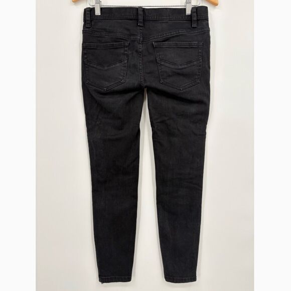 Free People Levon Skinny Jeans with Zipper Sides in Washed Black, Size 26, Punk - Picture 2 of 9